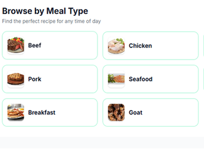 nutrition planner project screenshot - Nutrition planning app